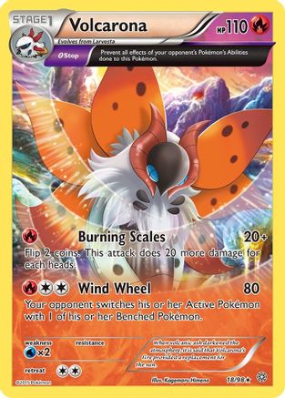 Volcarona (18) 018/98  - Reverse Holofoil XY  Ancient Origins - Rare