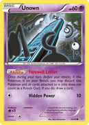 Unown 030/98  - Reverse Holofoil XY  Ancient Origins - Common