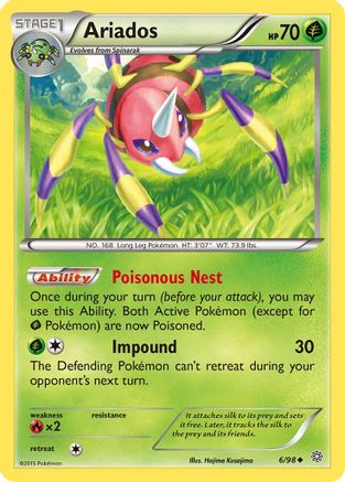 Ariados 006/98  XY  Ancient Origins - Uncommon