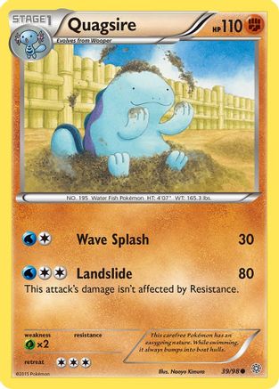 Quagsire 039/98  - Reverse Holofoil XY  Ancient Origins - Common