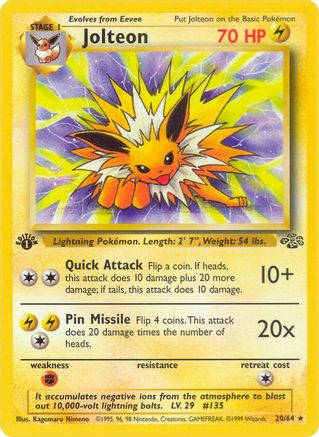 Jolteon (20) 020  - Unlimited Jungle - Rare