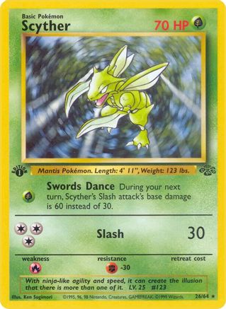 Scyther (26) 026  - Unlimited Jungle - Rare