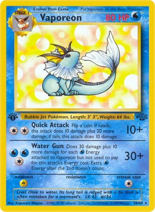 Vaporeon (28) 028  - Unlimited Jungle - Rare