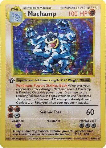 Machamp - 8/102 (Base Set Shadowless) [PR - 008/102]