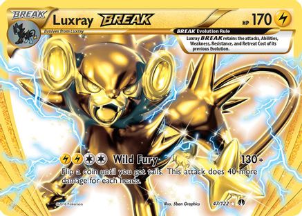 Luxray BREAK 047/122  - Holofoil XY  BREAKpoint - Rare BREAK