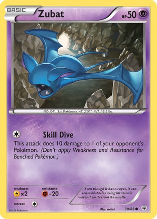 Zubat 030/83  - Reverse Holofoil Generations - Common