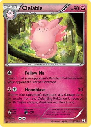 Clefable 051/83  - Reverse Holofoil Generations - Uncommon