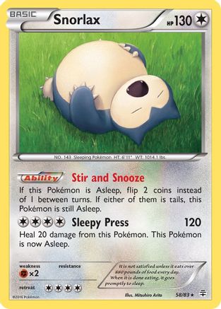 Snorlax 058  Generations - Rare