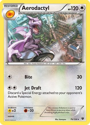 Aerodactyl 076/124 XY  Fates Collide - Rare