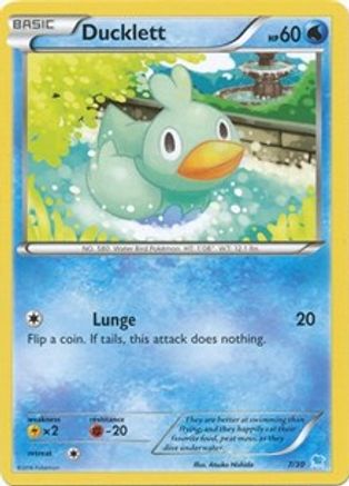 Ducklett (7) 007  XY Trainer Kit Pikachu Libre & Suicune - Common