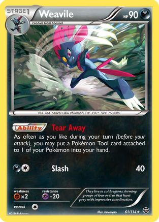 Weavile 061/114  XY  Steam Siege - Rare