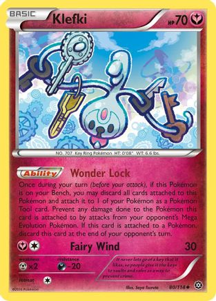 Klefki 080/114  - Reverse Holofoil XY  Steam Siege - Uncommon
