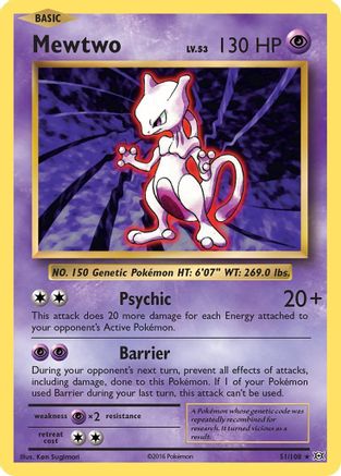 Mewtwo 051/108  XY  Evolutions - Rare