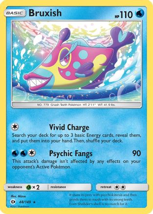 Bruxish 048/149  - Reverse Holofoil SM Base Set - Rare