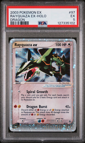PSA 5 - Rayquaza ex, Ex Dragon #97