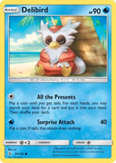Delibird 026/145  - Reverse Holofoil SM  Guardians Rising - Common