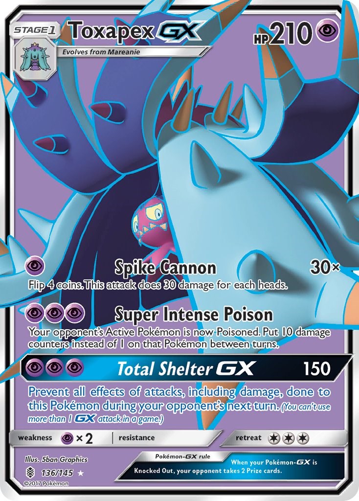 Toxapex GX Full Art [SM02 - 136/145]