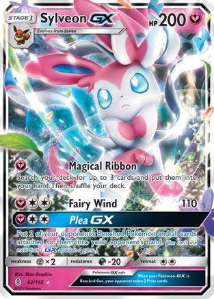 Sylveon GX 092/145  - Holofoil SM  Guardians Rising - Ultra Rare