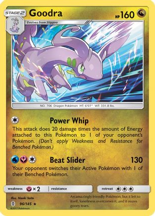 Goodra 096/145  - Holofoil SM  Guardians Rising - Holo Rare