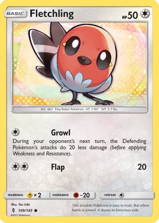 Fletchling 109/145 SM  Guardians Rising - Common