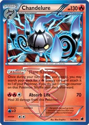 Chandelure 016/116  Deck Exclusives - Rare
