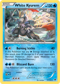 White Kyurem XY Fates Collide [PR - 021/124]
