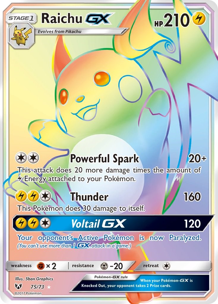 Raichu GX Secret [SHL - 75/73]