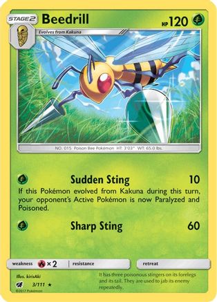 Beedrill 003/111 SM  Crimson Invasion - Rare