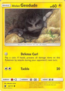 Alolan Geodude 032/111  - Reverse Holofoil SM  Crimson Invasion - Common