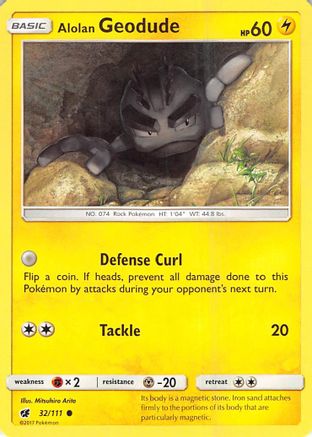 Alolan Geodude 032/111  SM  Crimson Invasion - Common