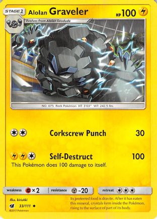 Alolan Graveler 033/111 SM  Crimson Invasion - Uncommon