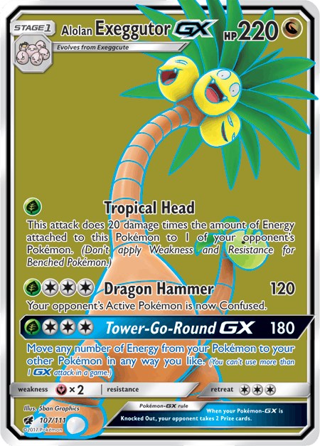 Alolan Exeggutor GX (Full Art) [SM04 - 107/111]