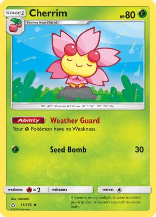 Cherrim 011/156 SM  Ultra Prism - Uncommon