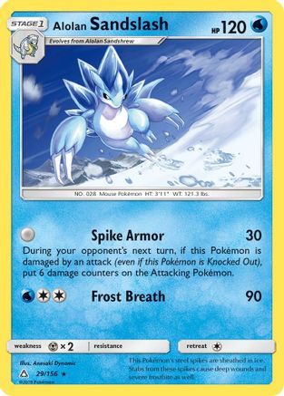 Alolan Sandslash 029/156  SM  Ultra Prism - Rare