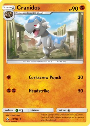 Cranidos 064/156  SM  Ultra Prism - Uncommon
