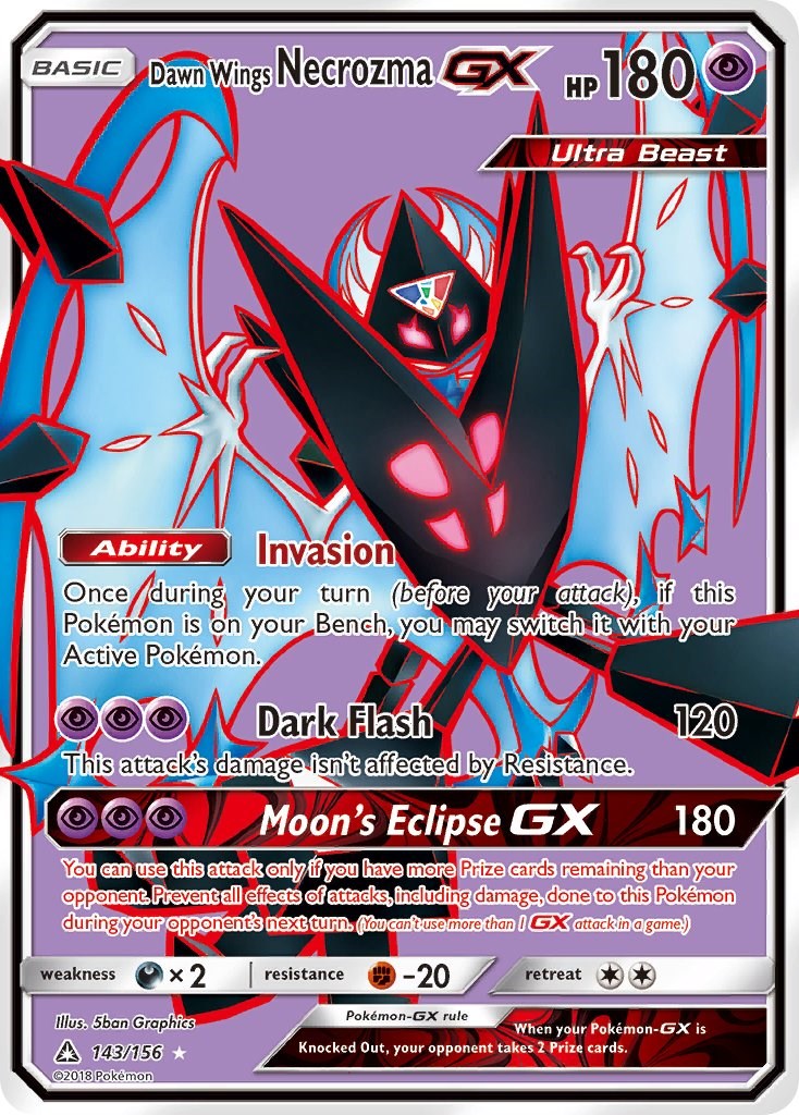 Dawn Wings Necrozma GX Full Art [SM05 - 143/156]