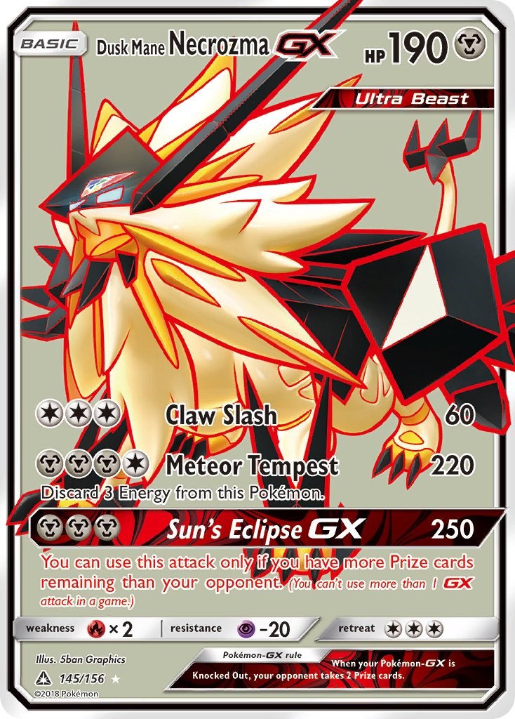 Dusk Mane Necrozma GX (Full Art) [SM05 - 145/156]