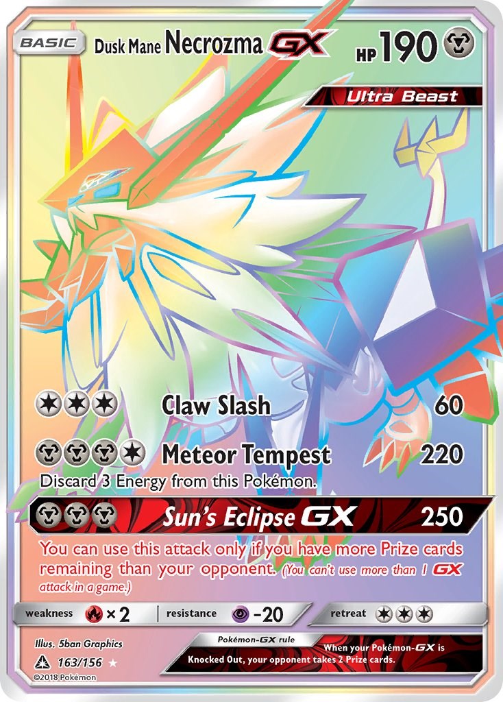 Dusk Mane Necrozma GX (Secret Rare) [SM05 - 163/156]