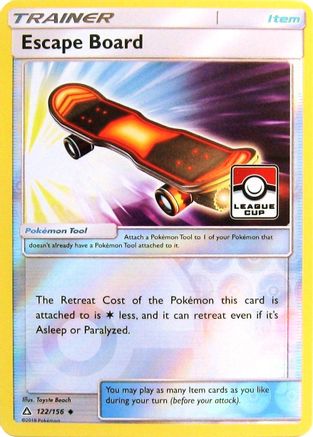 Escape Board 122/156  - Reverse Holofoil League & Championship Cards - Promo