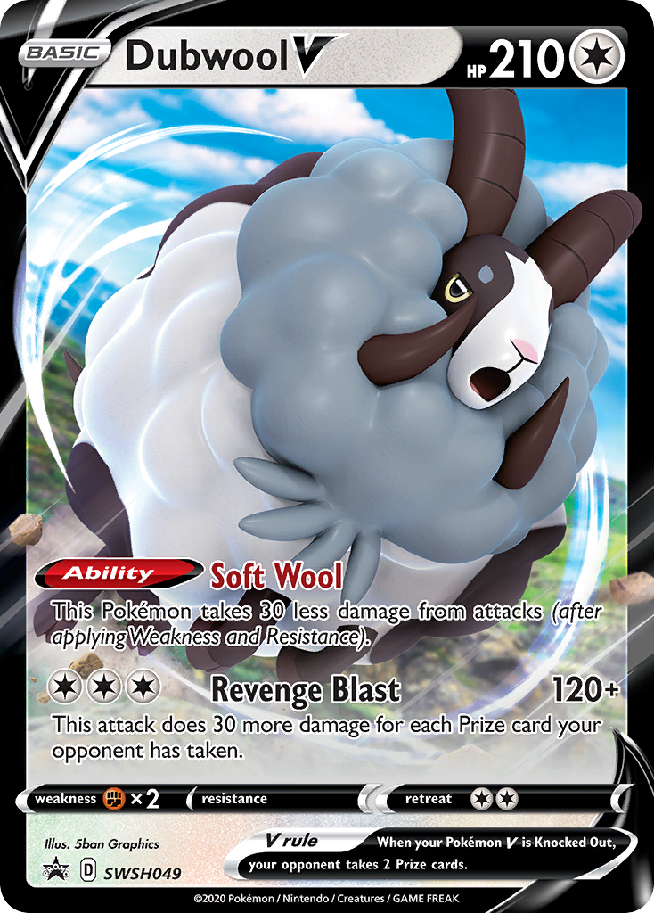 Dubwool V (SWSH049) (Jumbo Card) [Sword & Shield: Black Star Promos]