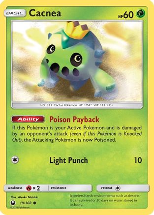 Cacnea 019 SM  Celestial Storm - Common