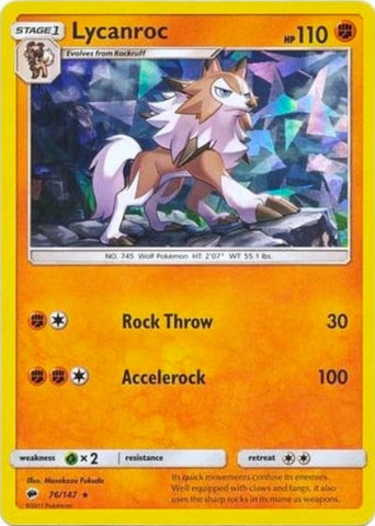 Lycanroc - 76/147 (Cracked Ice Holo) [PR - 076]