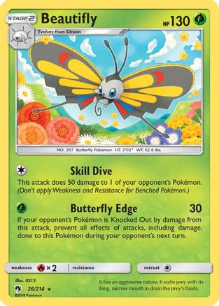 Beautifly 026 SM  Lost Thunder - Rare