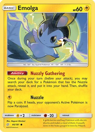 Emolga 046/181  - Reverse Holofoil SM  Team Up - Common