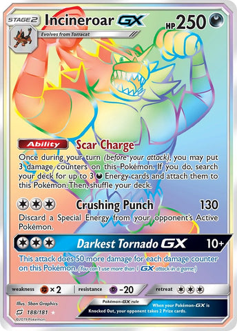 Incineroar GX (Secret) [SM9 - 188/181]