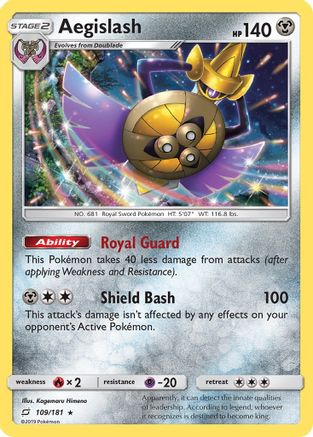Aegislash 109 SM  Team Up - Holo Rare