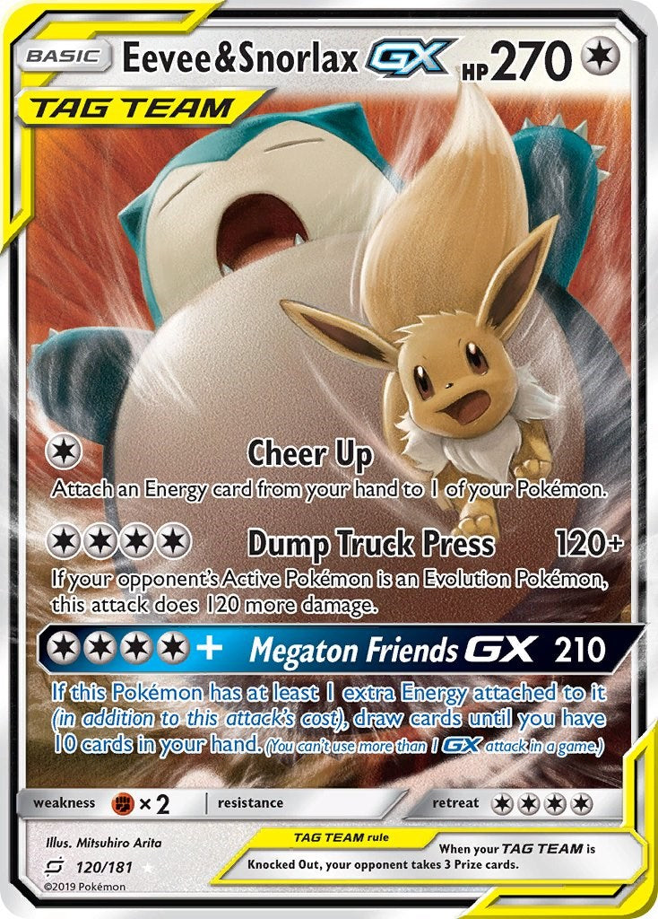 Eevee & Snorlax GX [SM9 - 120/181]