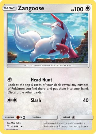 Zangoose 132/181  - Holofoil SM  Team Up - Holo Rare