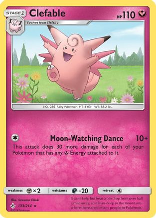 Clefable 133/214 SM  Unbroken Bonds - Rare