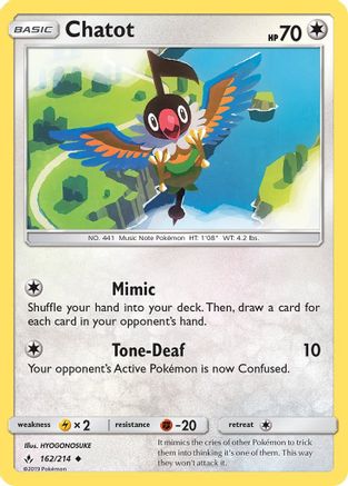 Chatot 162 SM  Unbroken Bonds - Uncommon